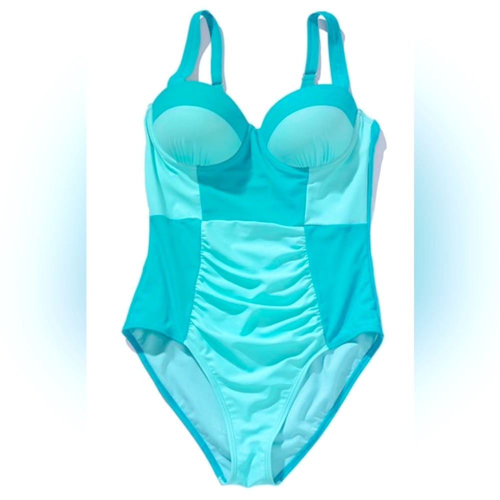 Adore Me Color Block Samira Contour One Piece Bathing Suit Size OX NWT
